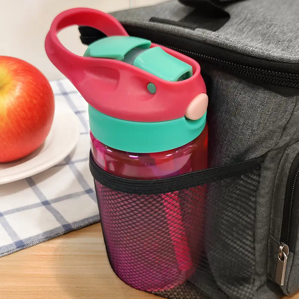 Adorable Animals With Initial - Personalized Kids Water Bottle With Straw