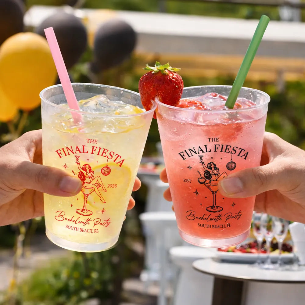 The Beach Club Bachelorette Party - Personalized Frosted Cups