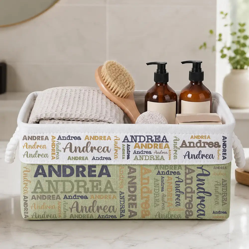 Kid Baby Family Custom Name - Personalized Storage Basket