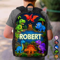 Kids Adventure With Dinosaur Unicorn & Wild Animal - Personalized Kids Backpack