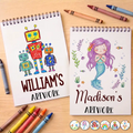 Kids Artwork Mermaid Robot Boys Girls - Personalized Sketchbook