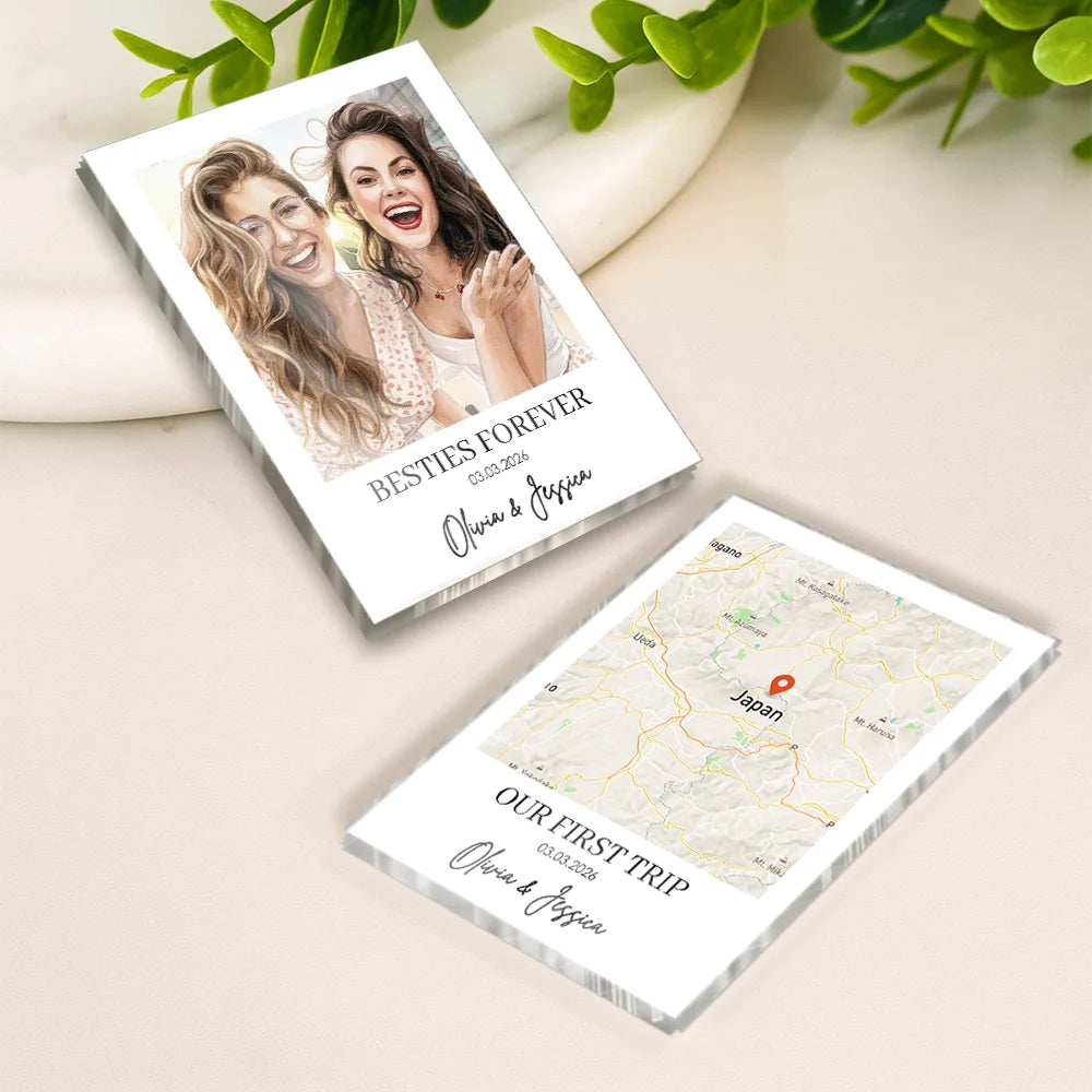 Location Map Travel Keepsake For Family And Friends - Personalized Acrylic Magnet