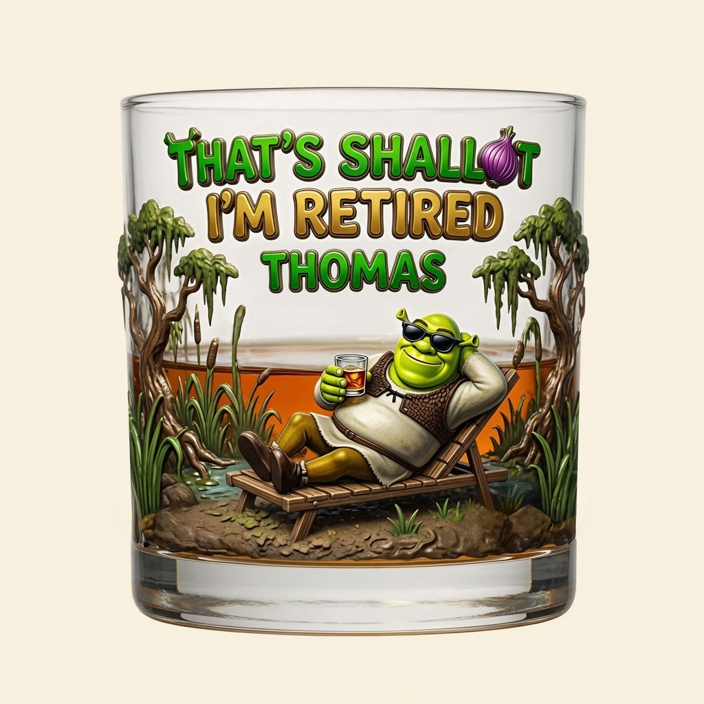 Retired Legend Relaxing Round Glass - Personalized Retirement Gifts 01HUTI110626