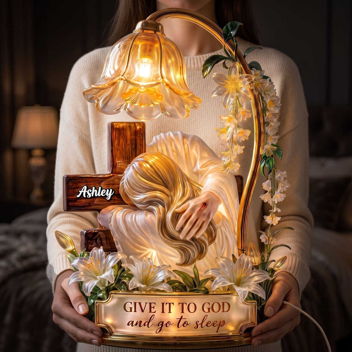 Trust In God Acrylic Light Box, Personalized Gift For Christians Girl 01qhti300626