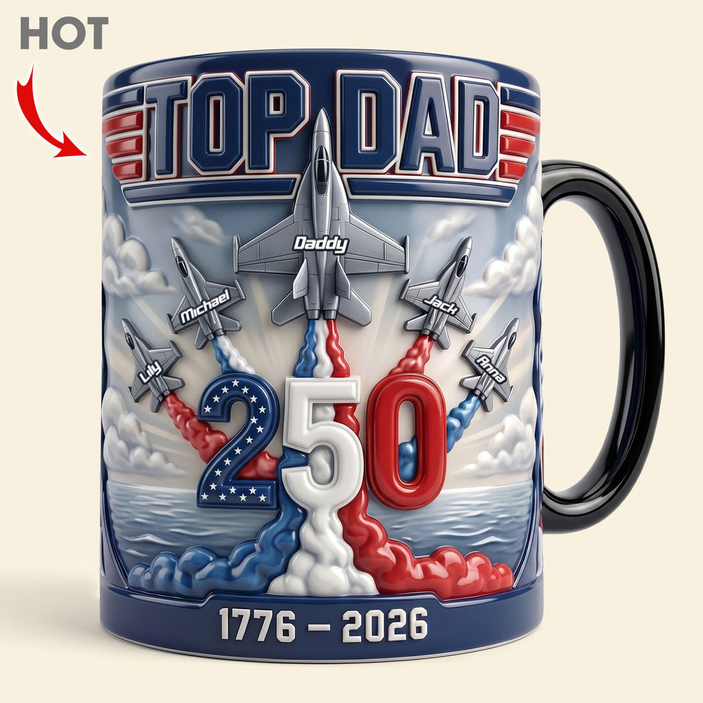 Proud American Pilot Dad Magic Mug - Personalized Gifts For Dads 01NATI200526