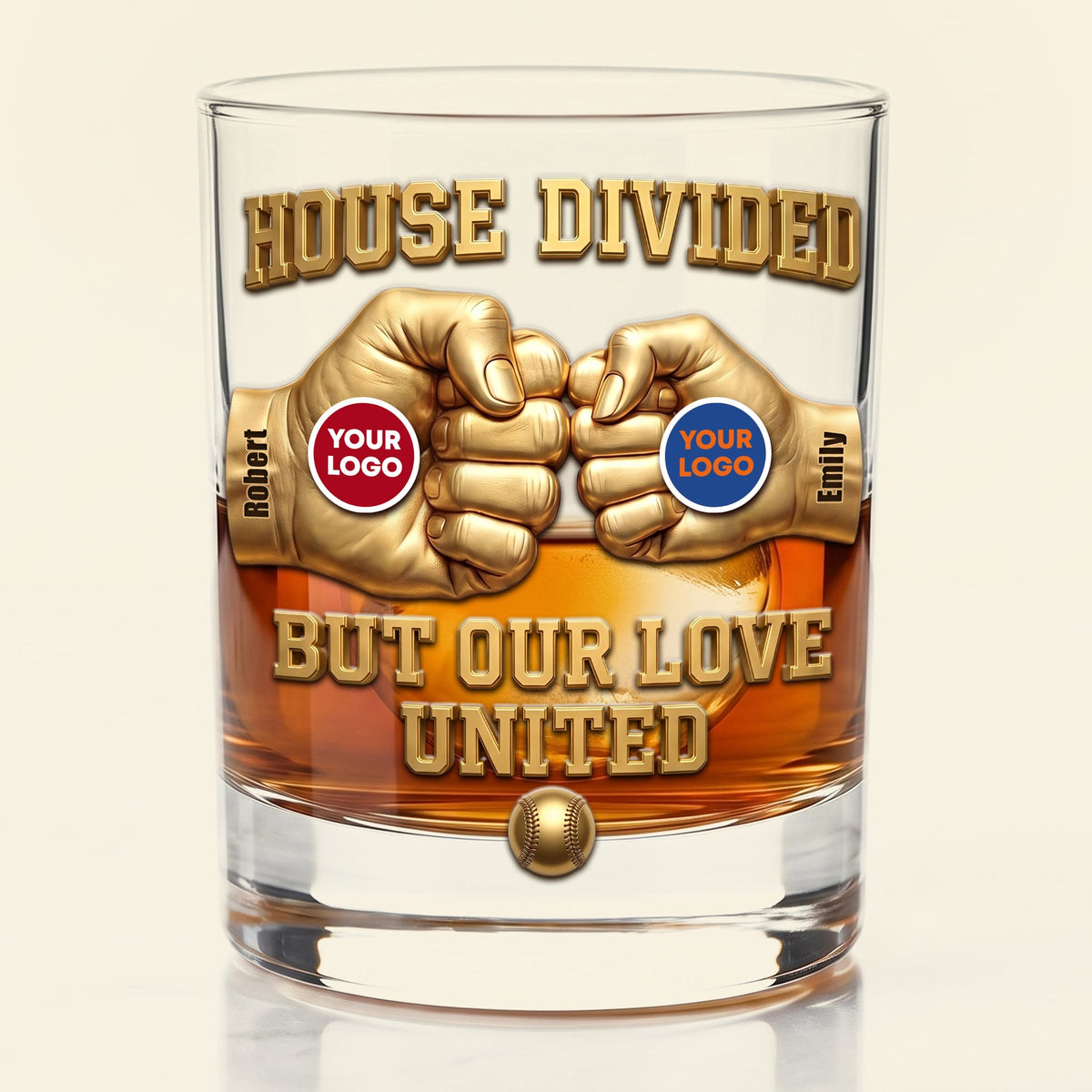 Fist Bump Couple Sport Round Glass - Personalized Gifts For Couple 02huti060626
