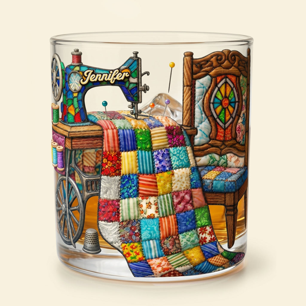 The Quilter's Sanctuary Drinking Glass - Personalized Gifts For Sewing Lovers 04ohti080626