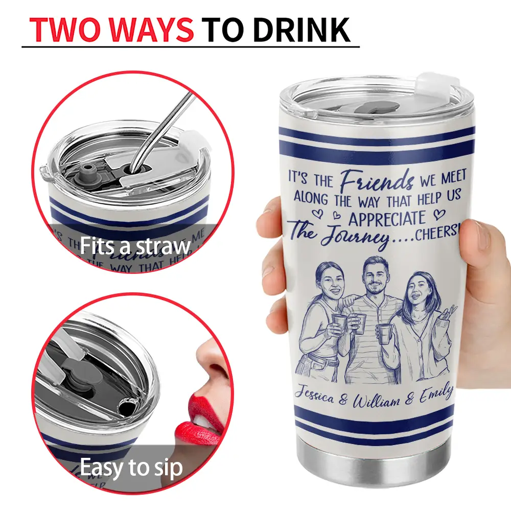 Custom Photo Pencil Sketch We're Not Sugar And Spice And Everything Nice We're Sage And Hood - Personalized Tumbler