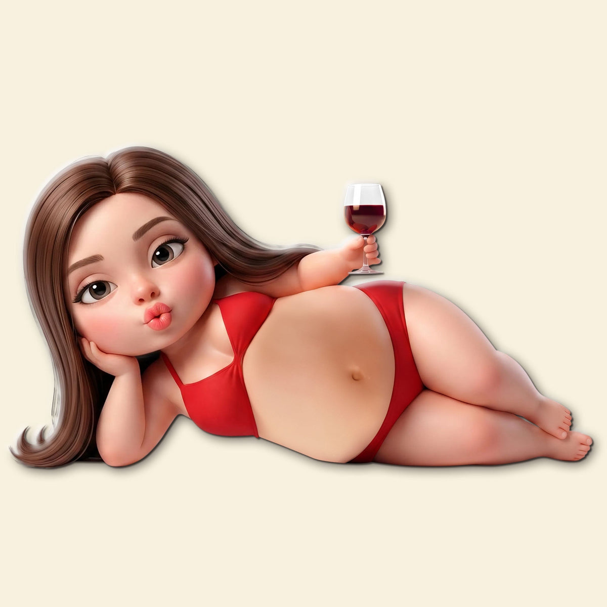 Big Belly, Bigger Love - Custom Photo Gifts For Couple Anti-Collision Acrylic Fridge Magnet 04HUTI100626
