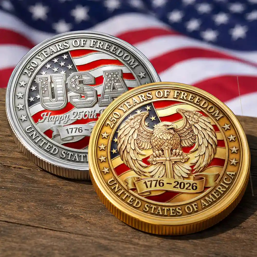 250Th Anniversary Best Dad Grandpa Ever Fist Bump - Personalized Commemorative Keepsake Coin