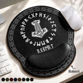 Name In Viking Runes - Personalized Leather Mouse Pad