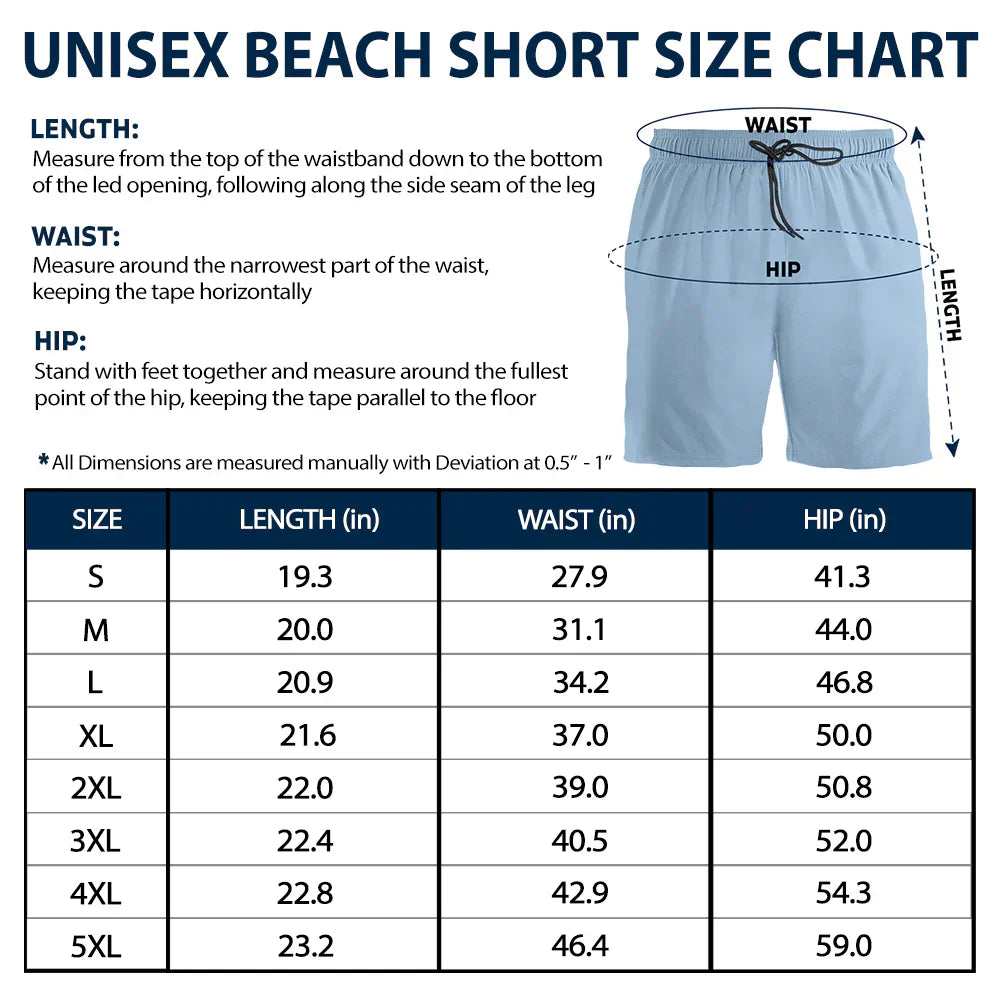 3D Funny Body Swim Trunks Man Groomsmen - Personalized Unisex Beach Shorts