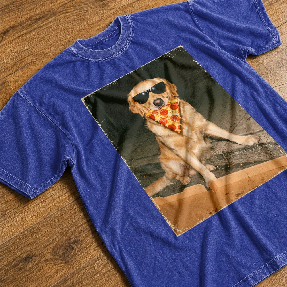 Custom Photo Cool Street Pet Portrait - Personalized Vintage Washed T Shirt