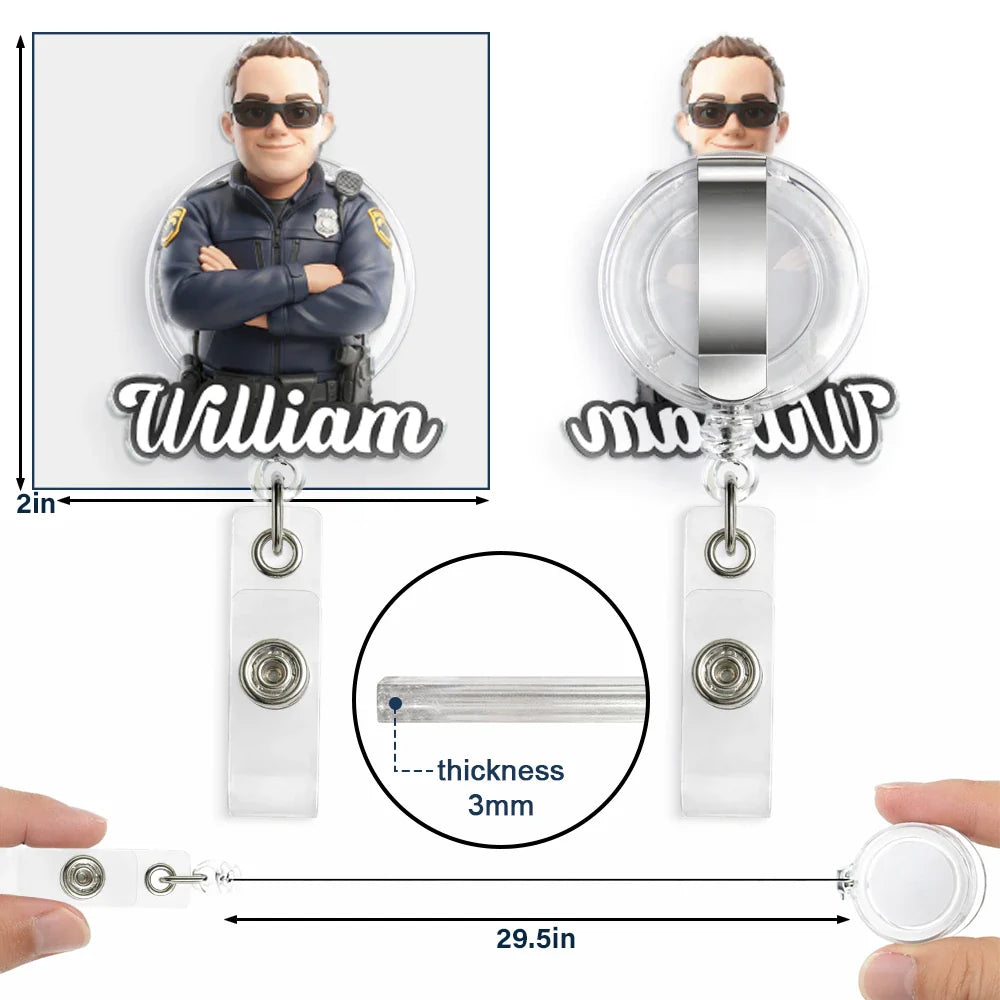 Custom Photo Toybox Figure Career Diversity - Personalized Badge Reel