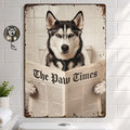 Custom Photo Funny Bathroom Pet Toilet Dog Cat - Personalized Classic Metal Signs