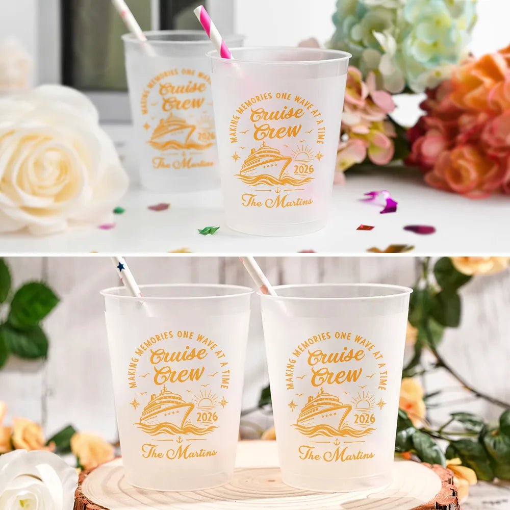 Making Memories One Wave At A Time - Personalized Frosted Cups
