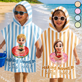 Making Waves In First Grade Summer Trip - Personalized Kids Hooded Poncho Towel