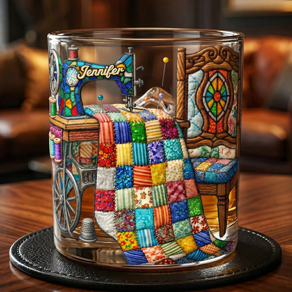 The Quilter's Sanctuary Drinking Glass - Personalized Gifts For Sewing Lovers 04ohti080626