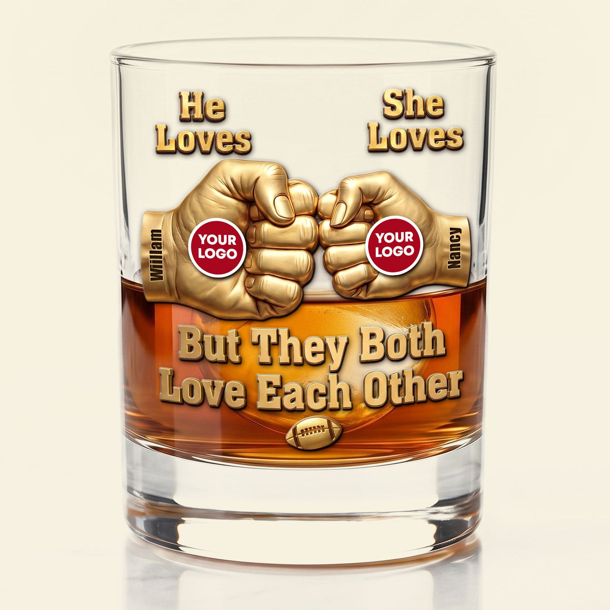 Couple Sport Round Glass 009huti080626