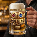 Brotherhood For Life Beer Glass Handle - Gifts For Sport Lovers Friends 01huti090626