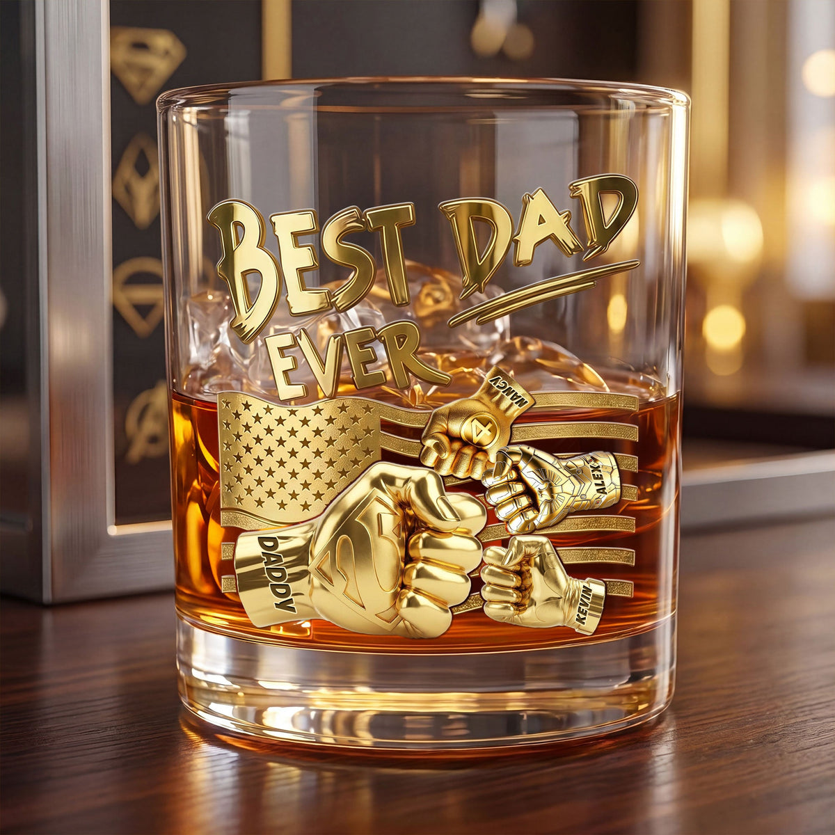 Power Fist Drinking Glass - Personalized Gifts For Dads 05ohti200526