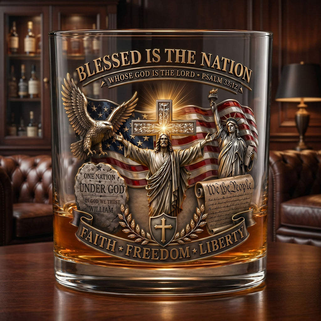 Nation Under God Glass - Personalized Gifts For Patriotic 03pati160626
