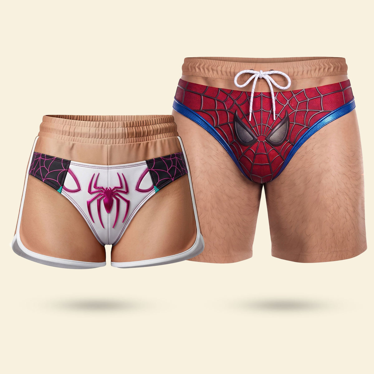 Chaos Couple Beach Shorts Set - Personalized Gifts For Couples 04huti020726