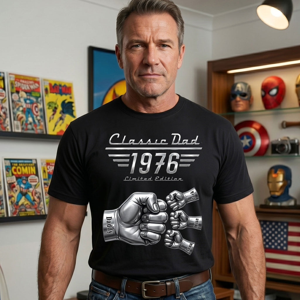 Classic Car Style Dad Shirt - Personalized Gifts For Dad 03nati190526