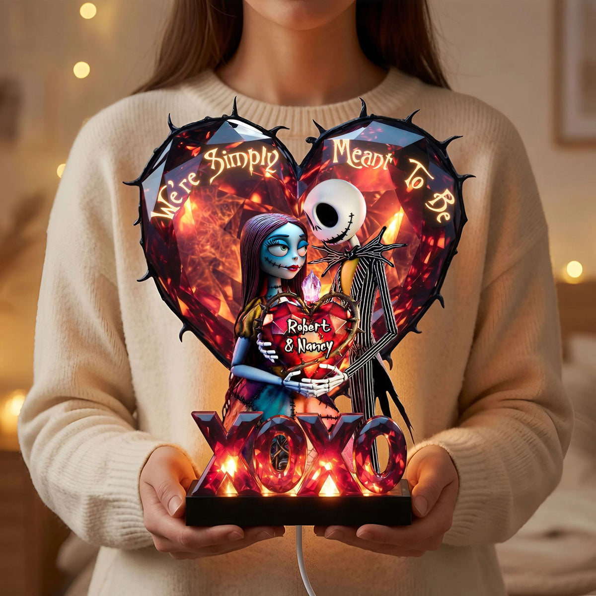 Gothic Romance Acrylic Light Box – Personalized Gifts For Couples 02pati250626