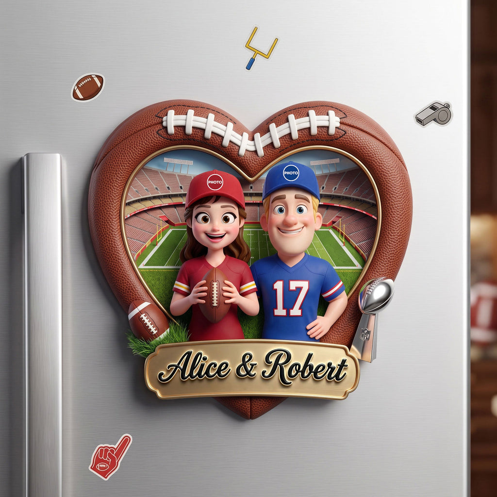 Love On The Field Fridge Magnet - Personalized Gifts For Couples 05huti140726