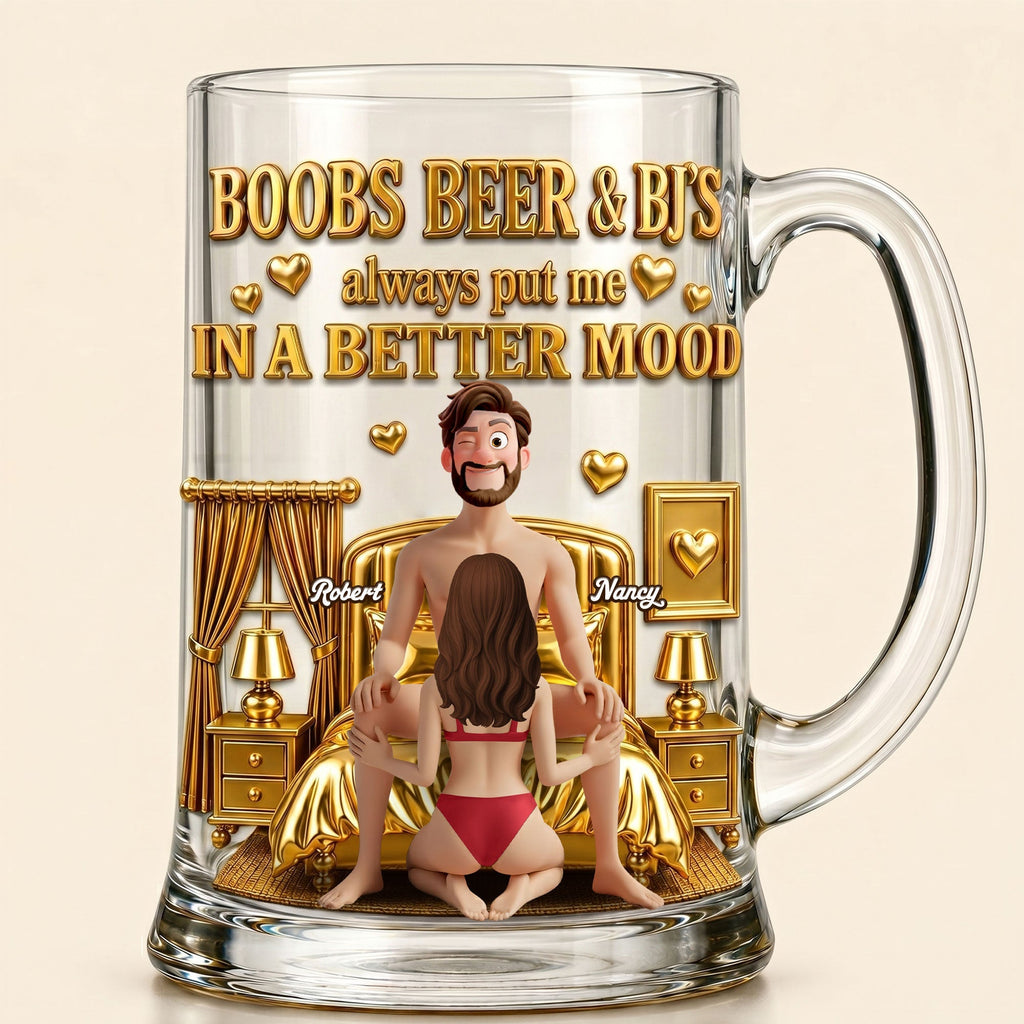 Playful Couple Beer Glass - Personalized Gifts For Couples 03NATI110626