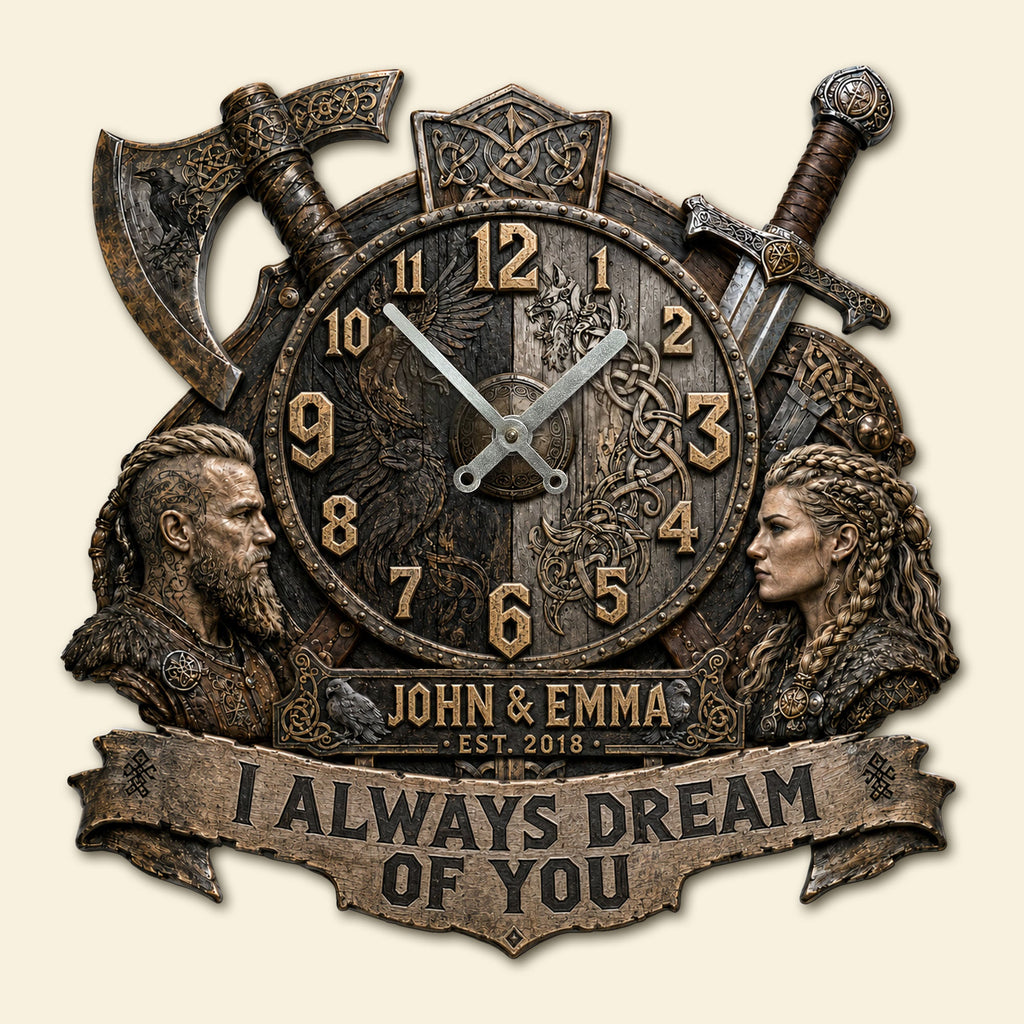 Epic Love Hanging Wall Clock Personalized Couple Decor 05HATI160726