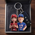 True Love Couple Keychain - Personalized Sports Couple Gift 04HUTI180626