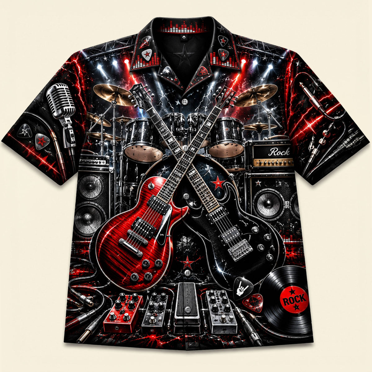 Rock Band Hawaiian Shirt - Personalized Gifts For Musician Hawaiian Shirt 02NATI090626