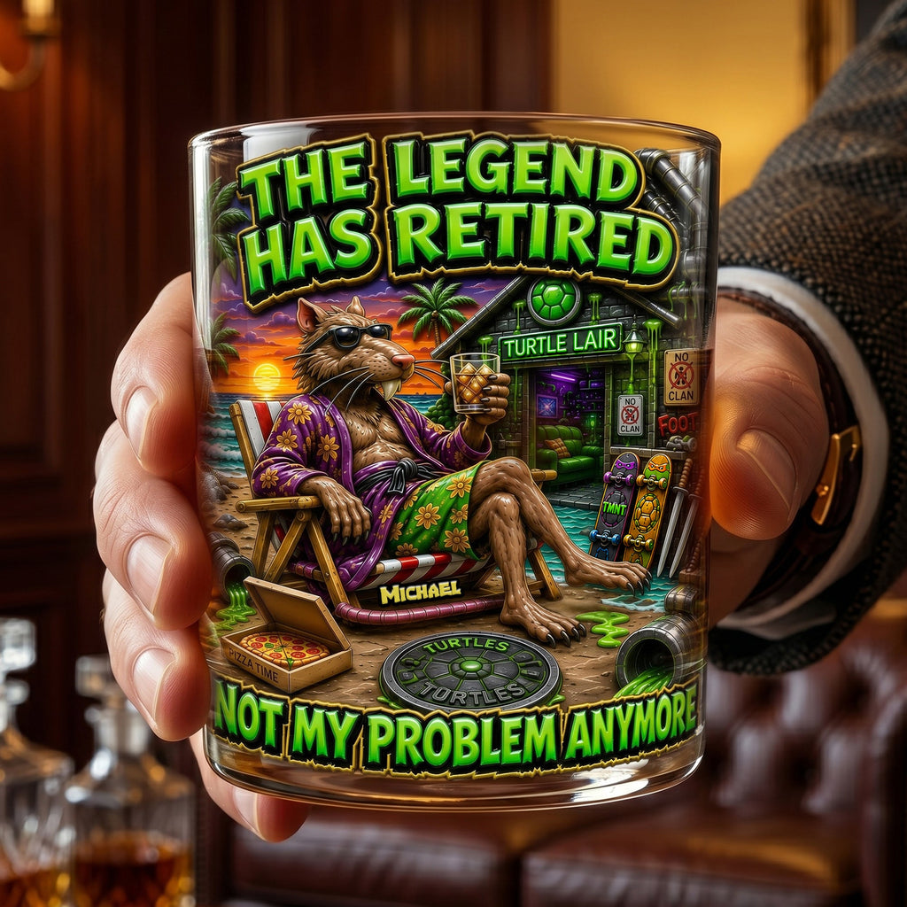 The Legend Has Retired Drinking Glass - Personalized Gifts 01toti080626