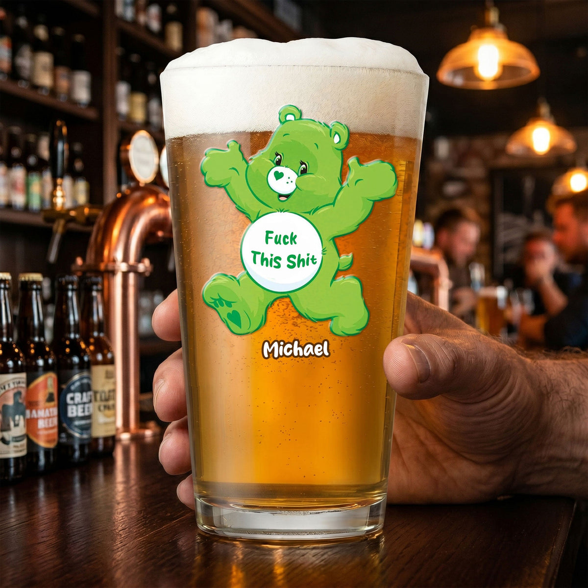 Funny Cute Beer Glass - Personalized Gifts 03huti280526