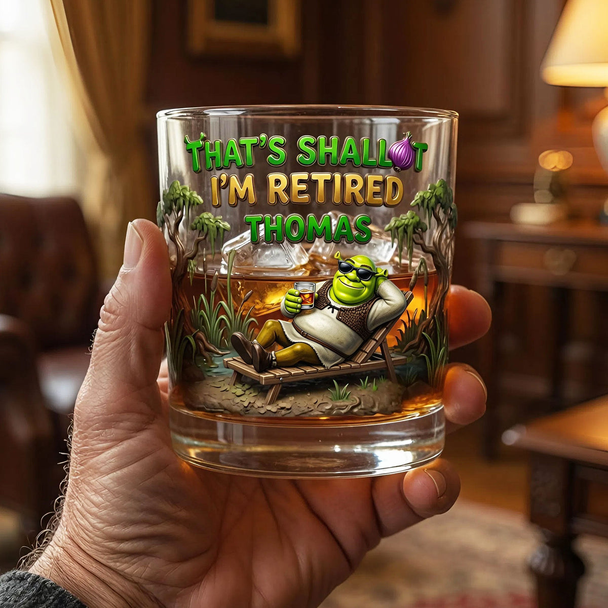 Retired Legend Relaxing Round Glass - Personalized Retirement Gifts 01HUTI110626