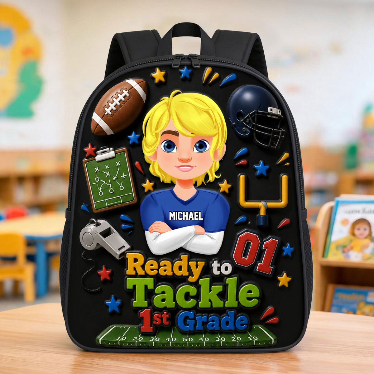 School Time Backpack - Personalized Gifts For Kids School Bag 02NATI290626