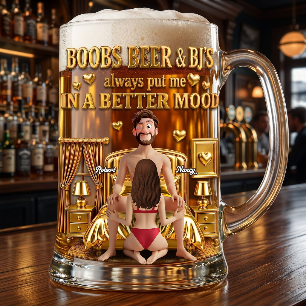 Playful Couple Beer Glass - Personalized Gifts For Couples 03NATI110626