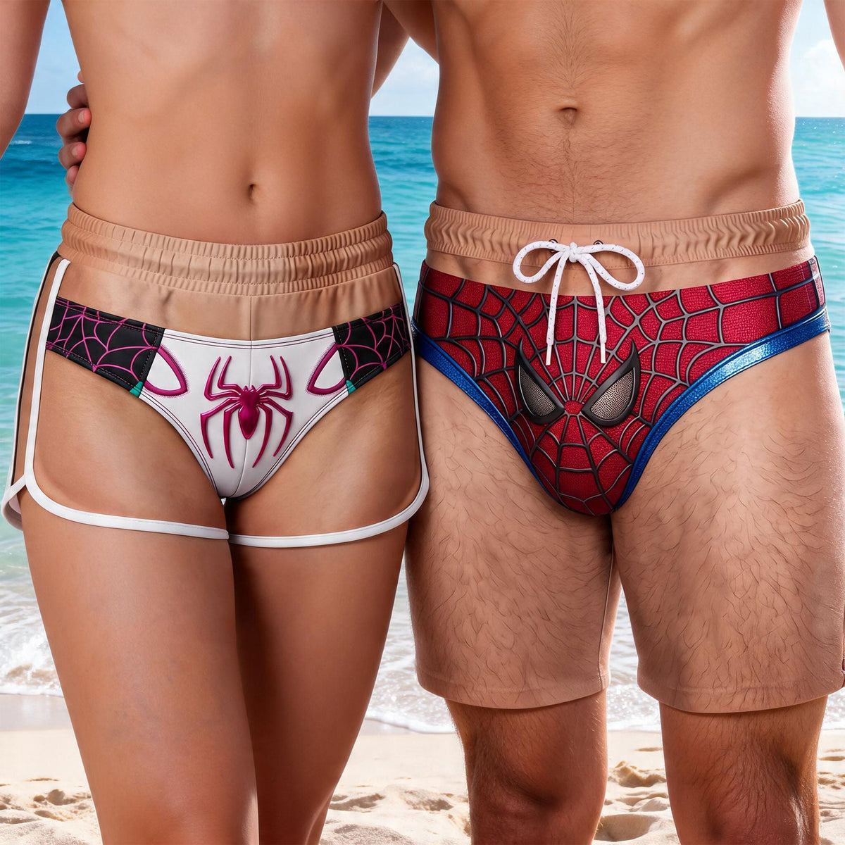 Chaos Couple Beach Shorts Set - Personalized Gifts For Couples 04huti020726