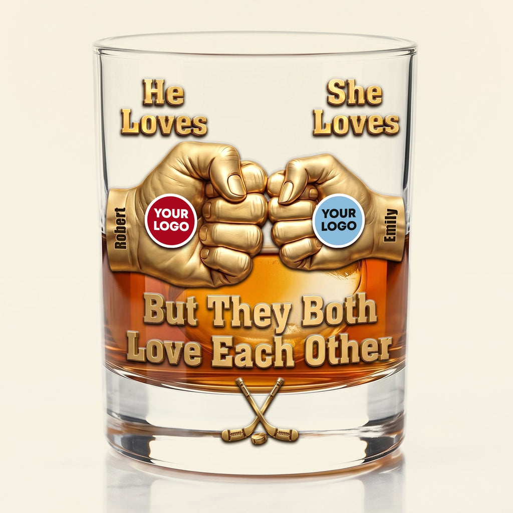 Rival Team Couple Round Glass Personalized Gifts For Couple 06HUTI060626