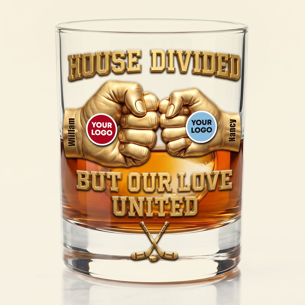 Fist Bump Dual Team Round Glass Personalized Gifts For Sport Lovers  07HUTI060626