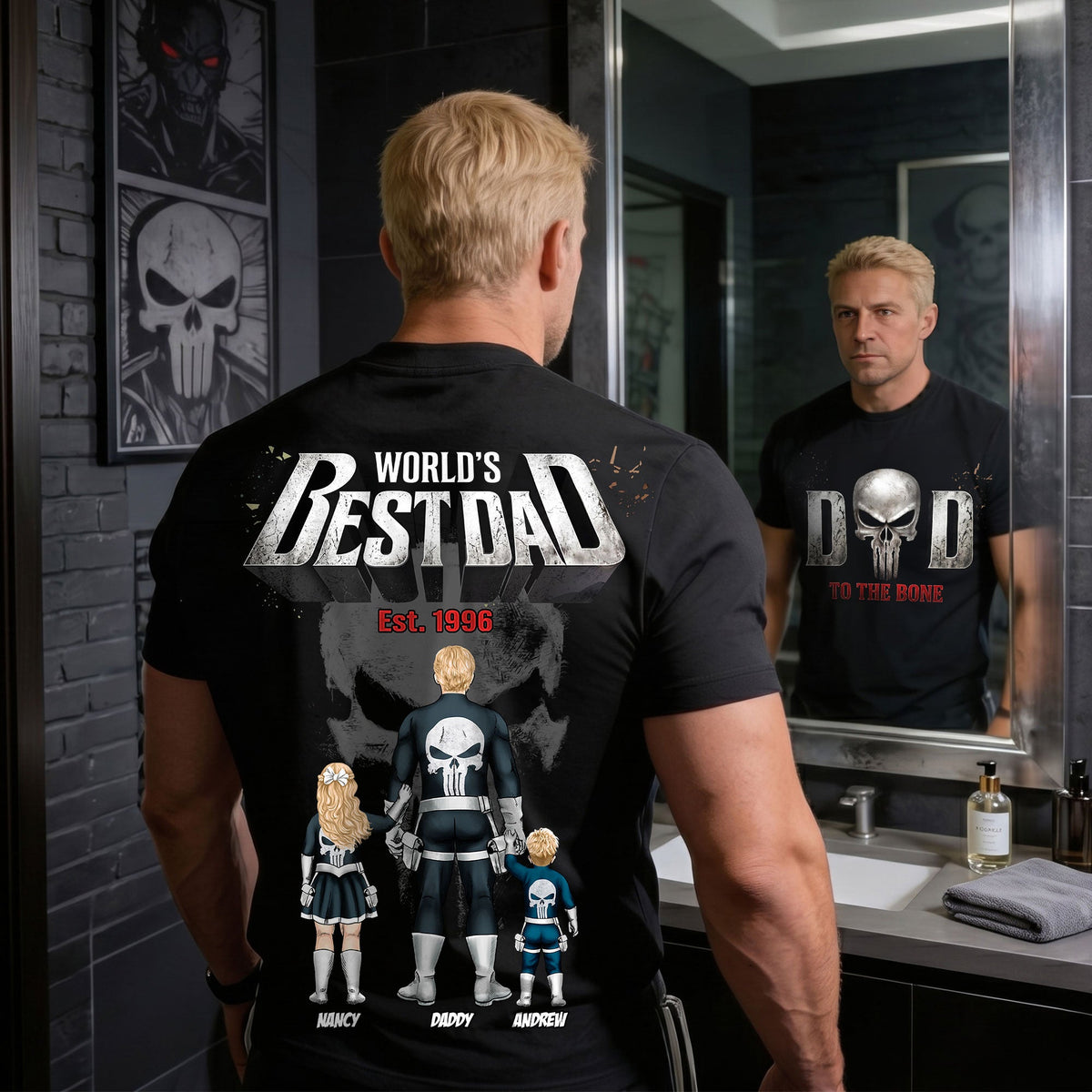 Dad And Kids Warrior Shirt Personalized Father's Day Gifts 02HUTI260526