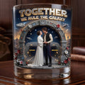 Romantic Couple Round Glass - Personalized Gifts For Couple 03tyti150626