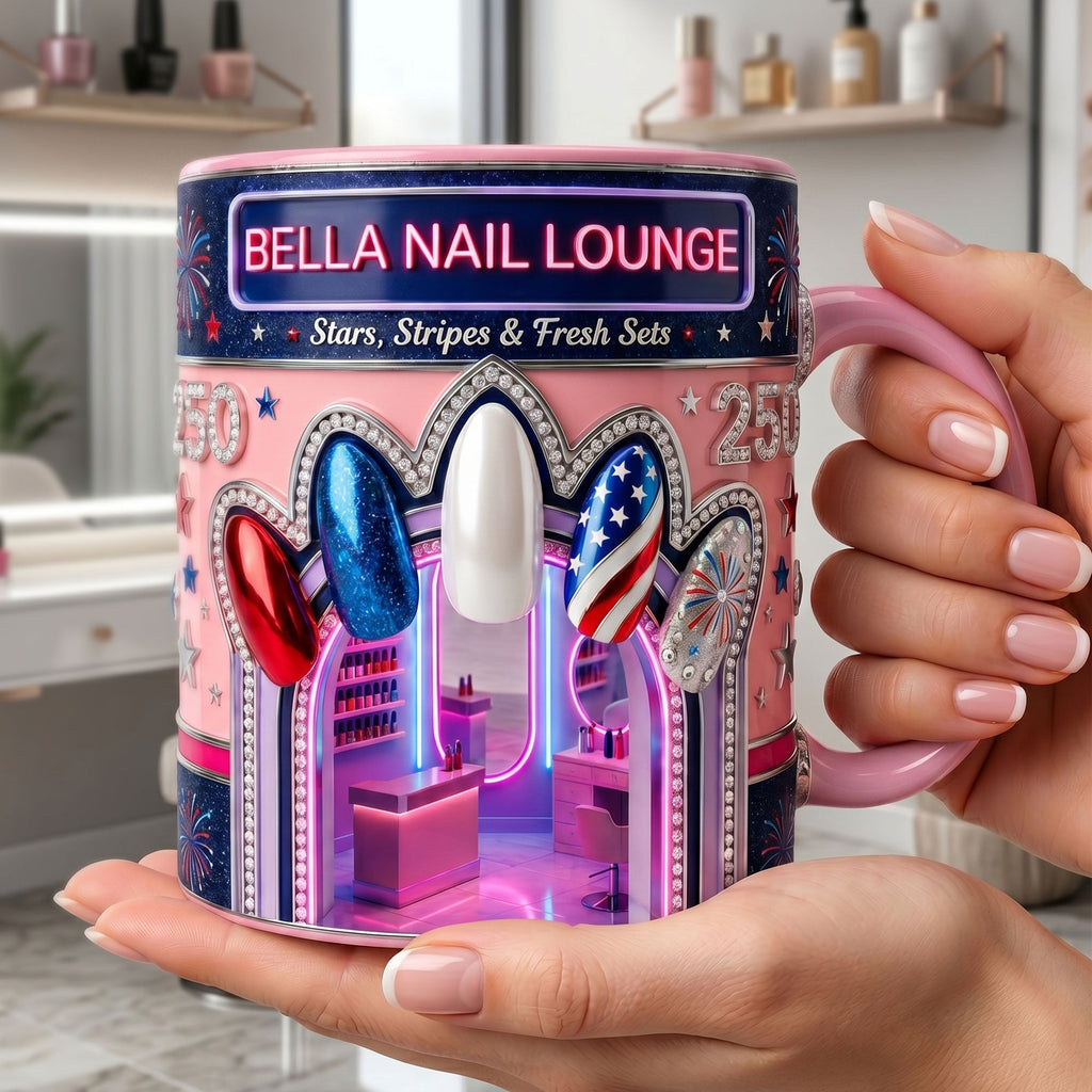 Red, White & Nailed It Coffee Mug - Personalized Gifts 05HATI240626