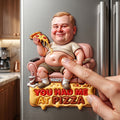 Funny Custom Face Pizza Lover Anti-collision Acrylic Fridge Magnet 01PGTI200626