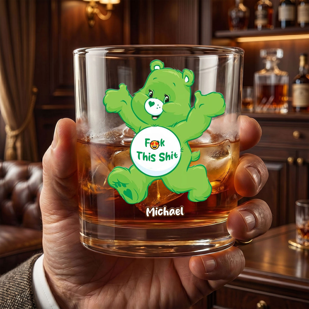 Funny Attitude Round Glass - Personalized Gifts For Drinking Lovers 01HUTI290526
