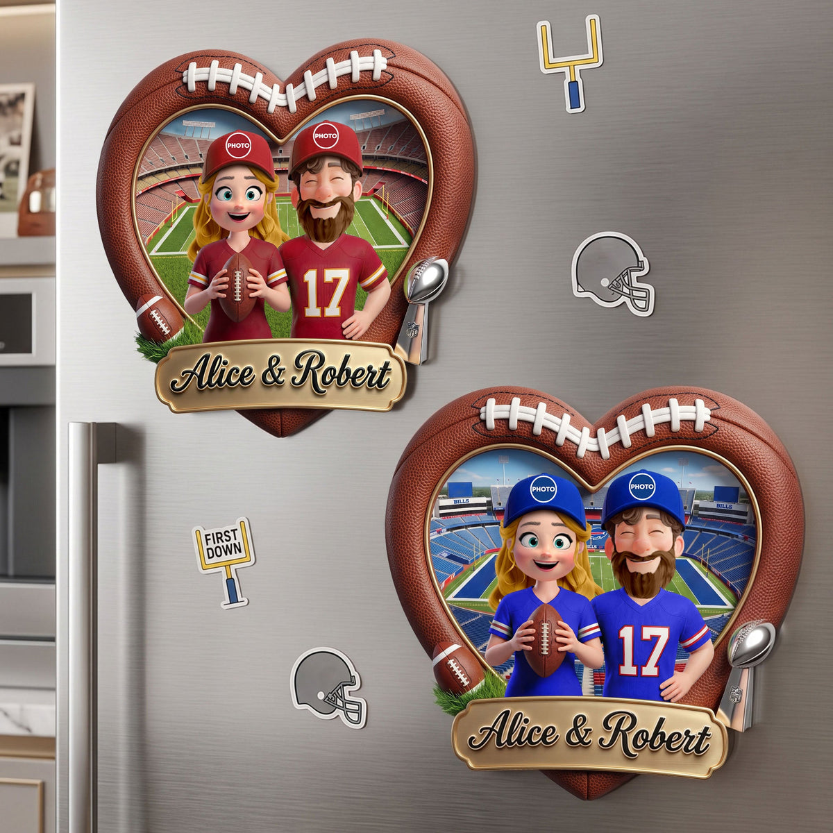 Love On The Field Fridge Magnet - Personalized Gifts For Couples 05huti140726