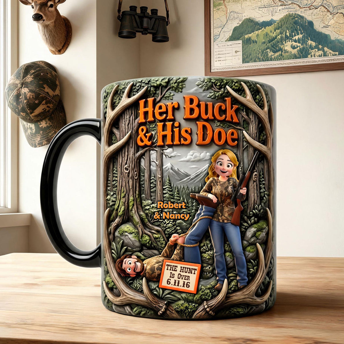 Hunting Couple Magic Mug - Personalized Gifts For Couple 03huti020626