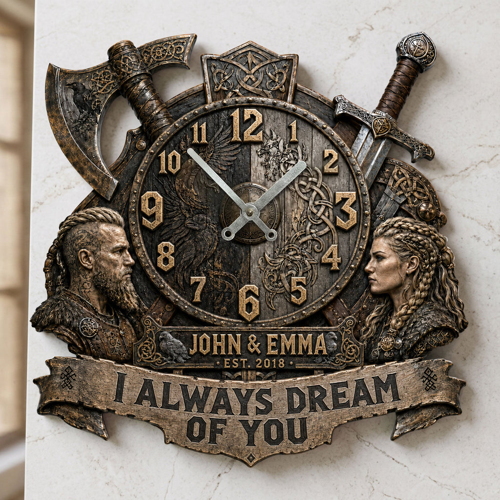 Epic Love Hanging Wall Clock Personalized Couple Decor 05HATI160726